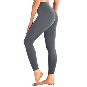 CADITEX Leggings for Women, No See Through High Waisted Workout Yoga Leggings for Women Grey SM $4.79