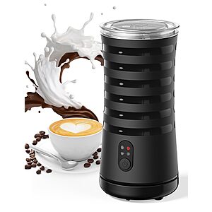 Milk Frother, Mirdred 4-in-1 Milk Steamer and Frother, Hot & Cold Foam Milk Warmer with Temperature Control, Auto Shut-Off Frothers for Coffee, Latte, Cappuccino, Macchiato $29.99