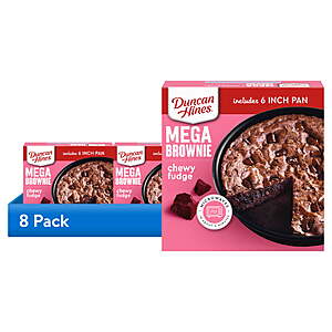8-Pack 7.7-Oz Duncan Hines MEGA Brownie Mix (Chewy Fudge) $11 + Free S&H w/ Walmart+ or on $35+