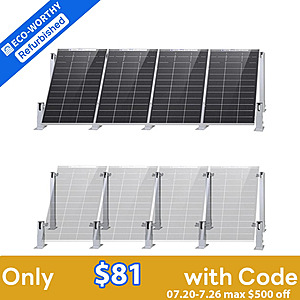 Refurbished: ECO-WORTHY Adjustable Mounting Bracket Kit for 4 Solar Panels $81 + Free Shipping