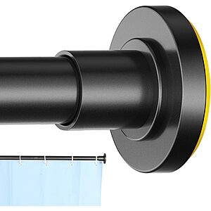 31-80" CorkLatta 1" Stainless Steel Tension Shower Curtain Rod (Black) $7.94 + Free Shipping w/ Prime or on $35+