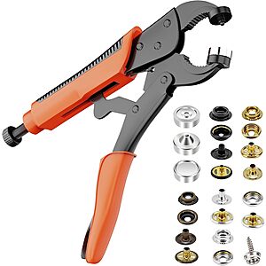 Titoe Heavy Duty Snap Fastener Tool Kit w/ 100 Sets Canvas Snaps $20.99 + Free Shipping w/ Prime or on $35+