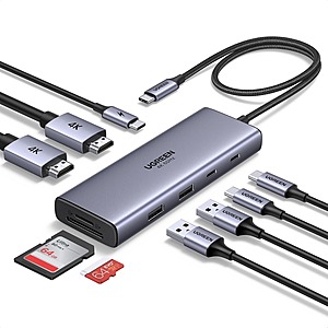 Prime Members: UGREEN 9-in-1 USB-C Docking Station w/ Dual Monitor 4K@60Hz, 2 x HDMI Ports & 100W PD $30 + Free Shipping