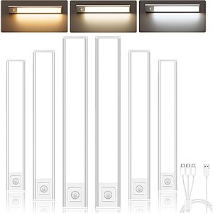 6-Pack of 9.8" Onforu Rechargeable Under Cabinet Lights (Dimmable, 3 color) $22.50 + Free S/H