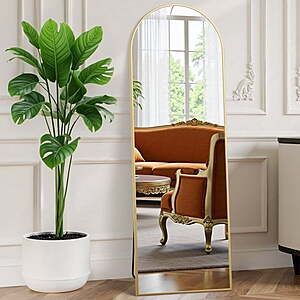 EDX 56"x15" Arched Full Length Mirror (Gold) $26 + Free Shipping w/ Walmart+ or on $35+