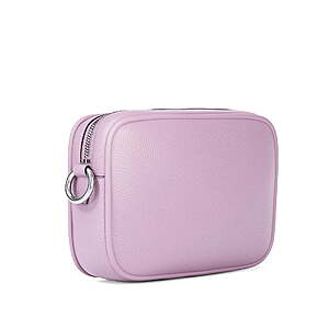 Michael Kors Women's Jet Set Pebbled Leather Zip Camera Crossbody Bag (Light Quartz) $88
