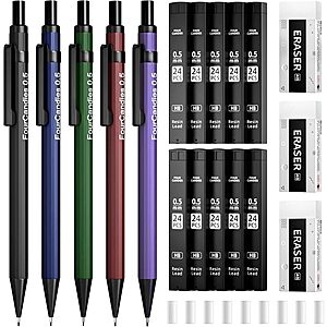 19-Piece Four Candies Metal Mechanical Pencils Set (0.5 or 0.7mm) $6.59 w/ S&S + Free Shipping w/ Prime or on $35+