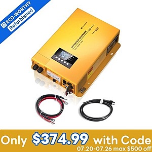 Refurbished ECO-WORTHY 2-in-1 3000W 12V Pure Sine Wave Inverter & 100A Charger $375 + Free Shippimg