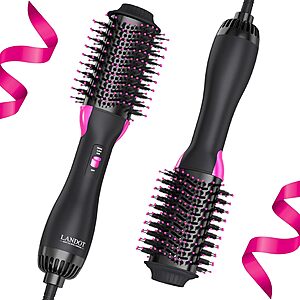 60mm LANDOT Ionic Hot Air Brush Blow Dryer w/ 3 Heat & 2 Speed Settings (Black) $19.99 + Free Shipping w/ Prime or on $35+