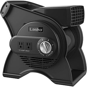 12" Lasko High Velocity Utility Fan w/ 270-Degree Pivot & 2 Grounded Outlets (U12104) $47.79 + Free Shipping