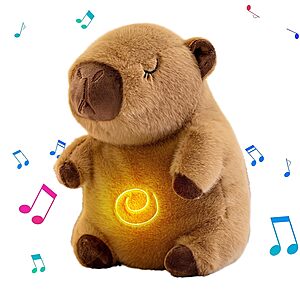 12.5" NXNYNZ Cute Capybara Breathing Stuffed Animal w/ Soothing Music & Lights $10.79 + Free Shipping w/ Prime or on $35+