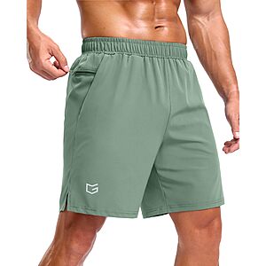 G Gradual Men's Quick-Dry Workout Shorts w/ Zip Pockets (5"/7"/9" Inseam, S-3XL, Various Colors) $12.99 + Free Shipping w/ Prime or on $35+