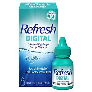 REFRESH DIGITAL Lubricant Eye Drops Artificial Tears, 0.33 fl oz (10 mL) $7 AC S&S @ Amazon