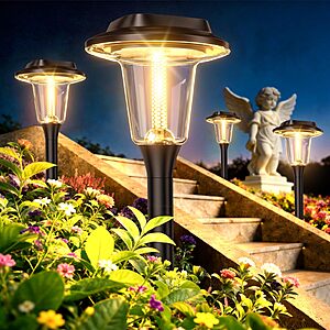 8-Count BUCASA Solar Pathway Lights (Warm White, IP65 Waterproof) $25.99 ($3.25 each) + Free Shipping w/ Prime or on $35+