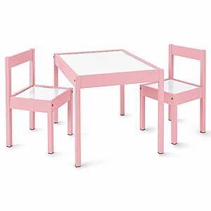 Mainstays Kids 3-Piece Dry Erase Activity Table and Chair Set (Pink or Orion Blue) - $20.96