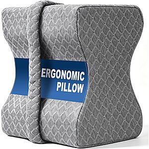 10.5" UJPFEO Memory Foam Knee Pillow for Side Sleepers w/ Strap (Gray) $9.77 + Free Shipping w/ Prime or on $35+