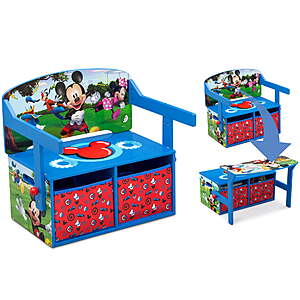 $32.99 - Disney Mickey Mouse 2-in-1 Activity Bench and Desk by Delta Children - Greenguard Gold Certified, Blue