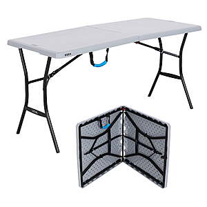 $32.96 @ Walmart: Lifetime 5 Foot Rectangle Fold-in-Half Table, Indoor/Outdoor Residential, Boulder Gray (80939)