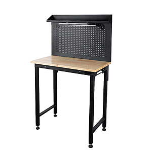 $77.40 - Hyper Tough 36-inch Workbench with Pegboard & Light