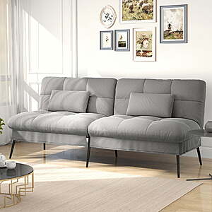 $80.40 - COMHOMA Cloud Comfort Convertible Futon Sofa Bed (3 colors)