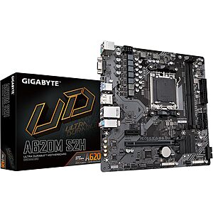 GIGABYTE A620M S2H AM5 Micro ATX Motherboard w/ DDR5 & PCIe 4.0 $79.99 + Free Shipping