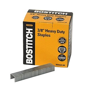 $2.79: Bostitch Office Heavy Duty Premium Staples, 25-55 Sheets, 0.375 Inch Leg, 5,000 Per Box (SB353/8-5M) at Amazon