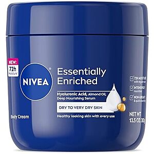 13.5-Ounce NIVEA Essentially Enriched Body Cream w/ Hyaluronic Acid $5.50 w/ S&S + Free Shipping w/ Prime or on $35+