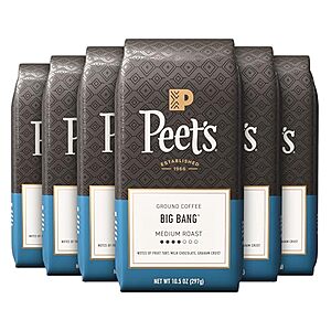 [SnS] $31.14 | 6-Pack 10.5-Oz Peet's Ground Coffee (Big Bang, Medium Roast) at Amazon ($5.19 each)