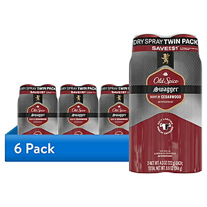 12-Ct 4.3-Oz Old Spice Men's Antiperspirant Deodorant Invisible Dry Spray (Swagger) $35 + Free Shipping