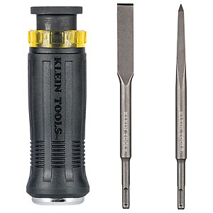 Klein Tools 3-Piece SDS Demolition Driver w/ Flat Chisel & Bull Point Tips $19.98 + Free Store Pickup at Lowe's or Free Shipping on $35+