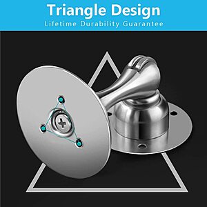 WINONLY Door Stopper, Magnetic Door Stop, Stainless Steel, Magnetic Door Catch, 3M Double-Sided Adhesive Tape, No Drilling, Screws for Stronger Mount, 1 Pack $8