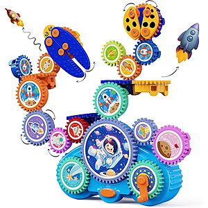 KOKODI Gear Building Electric & Manual Construction Set for Kids $12.49 + Free Shipping w/ Prime or on $35+