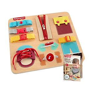 Fisher-Price Wood Montessori Dressing Board w/ 9 Activities $11.70 + Free Shipping w/ Prime or $6 Fee per Order