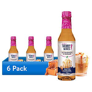 6-Pack 375mL Jordan's Skinny Mixes Naturally Sweetened Salted Caramel Syrup $9.92 ($1.65 each)  + Free S&H w/ Walmart+ or on $35+