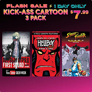 Fanflix: Kickass Cartoon 3pk $7.99