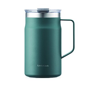 LocknLock Metro 20-Ounce Double Wall Insulated Stainless Steel Mug w/ Lid & Handle (Dark Green) $13.99 + Free Shipping w/ Prime or on $35+