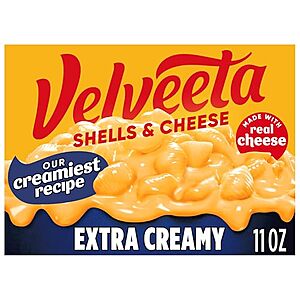 [SnS] $1.80* | 11-Oz Velveeta Extra Creamy Shells & Cheese at Amazon