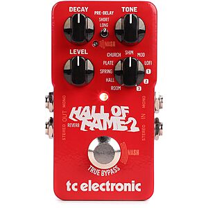TC Electronic Iconic Reverb Pedal - Hall of Fame 2 - $130 FS w/prime