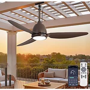 Fanbulous 42"/52" Outdoor Ceiling Fan with Light IP65 Waterproof Plug-in Gazebo Fan $39.99 / $49.99 + Free Shipping