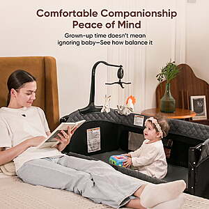 $109.69 FS Walmart Seller: Babyeap 5-in-1 Baby Bassinet with Playard Mode & Changing Table,Bedside Sleeper for Newborns and Infants,