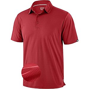 G-GRADUAL Mens Golf Shirt Grid Lightweight Short Sleeve Dry Fit Moisture Wicking Performance Athletic Collared Polo $12.95
