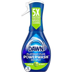 (3) Dawn Platinum Powerwash Dish Sprays, Apple Scent, 16oz $10