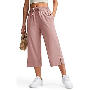 Libin Lightweight Capri Pants for Women Wide Leg $9.99