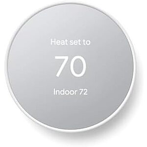 $79* | Google Nest Thermostat - Smart Thermostat for Home - Programmable Wifi Thermostat - Snow at Amazon