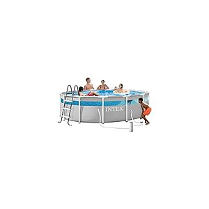 INTEX 26721MZ 14ft x 42in Prism Frame Clearview Premium Above Ground Pool Set $189.99