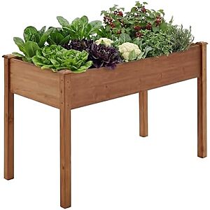 $49.47* | NEWBULIG Cedar Raised Garden Bed / Planter Box with Legs (48x24x30in) at Amazon