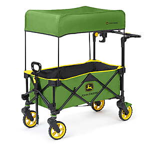 Bright Starts John Deere Pop 'N Ride Wagon, Green & Yellow - $77.39
