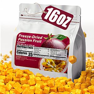 16oz Freeze Dried Passion Fruit Chunks – $14.49