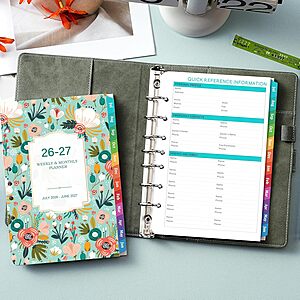 5.5"x8.5" Coboll Refill Sheets for 2026-2027 7-Hole Weekly & Monthly Planner (July 2026-June 2027) $3.79 + Free Shipping w/ Prime or on $35+