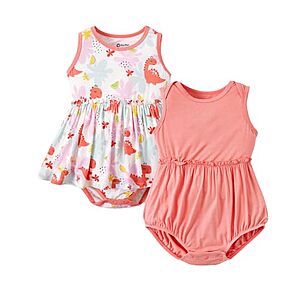 2-pack PATPAT Baby Girls' Bamboo Viscose Sleeveless Bodysuit (various) $14.99 + Free Shipping w/ Prime or on $35+
